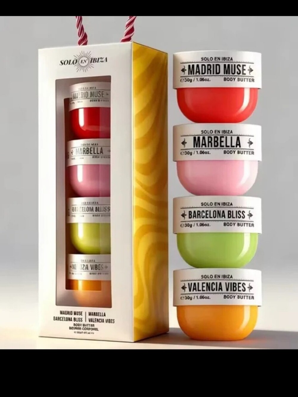4-piece gift set of Solo En Ibiza mini body butters New
